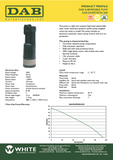 DAB-DIVERTRON1200 - PUMP SUBMERSIBLE CLEAN WATER WITH BUILT IN AUTO CONTROL 95L/MIN 48M 0.75kW