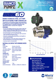 BIA-INOX60S2NXT - Stainless Steel Surface Mount Pump with nXt Controller 45m 0.6kW 240V